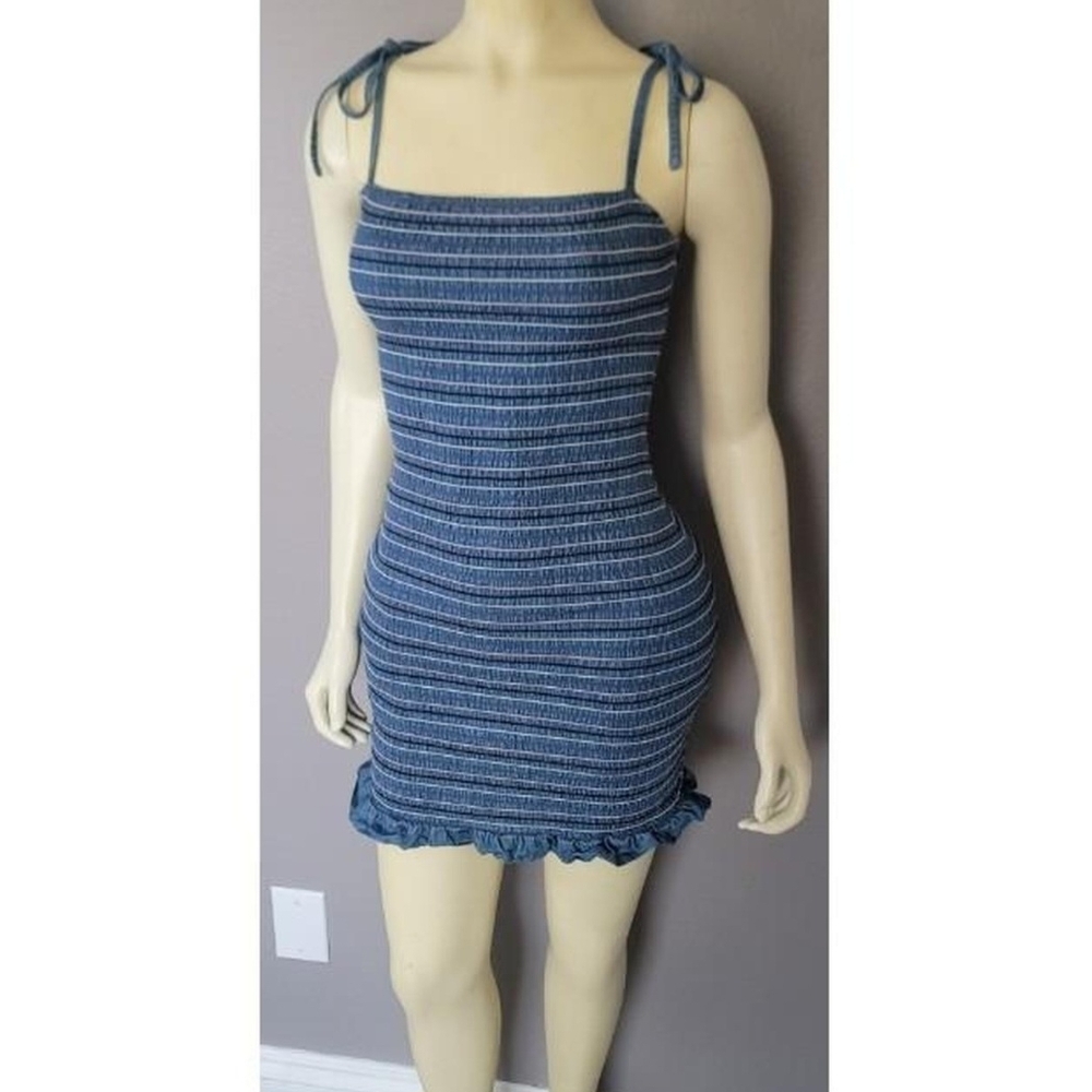 Blue Striped Women's Dress